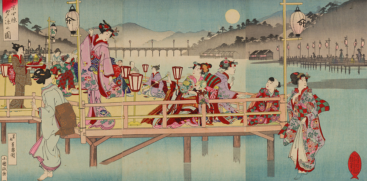 Kasanes Graphica “Enjoying evening in Shijo, West Kyoto” Kokunimasa Baido 1892