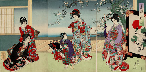 Kasanes Graphica “Playing with Spring Rodeo, Harukoma” Chikanobu Yoshu, 1893